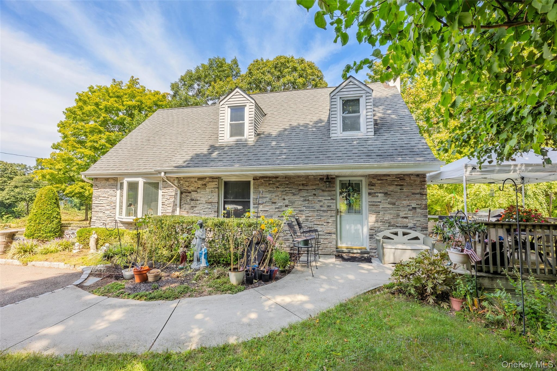 Front of Home with Stone siding