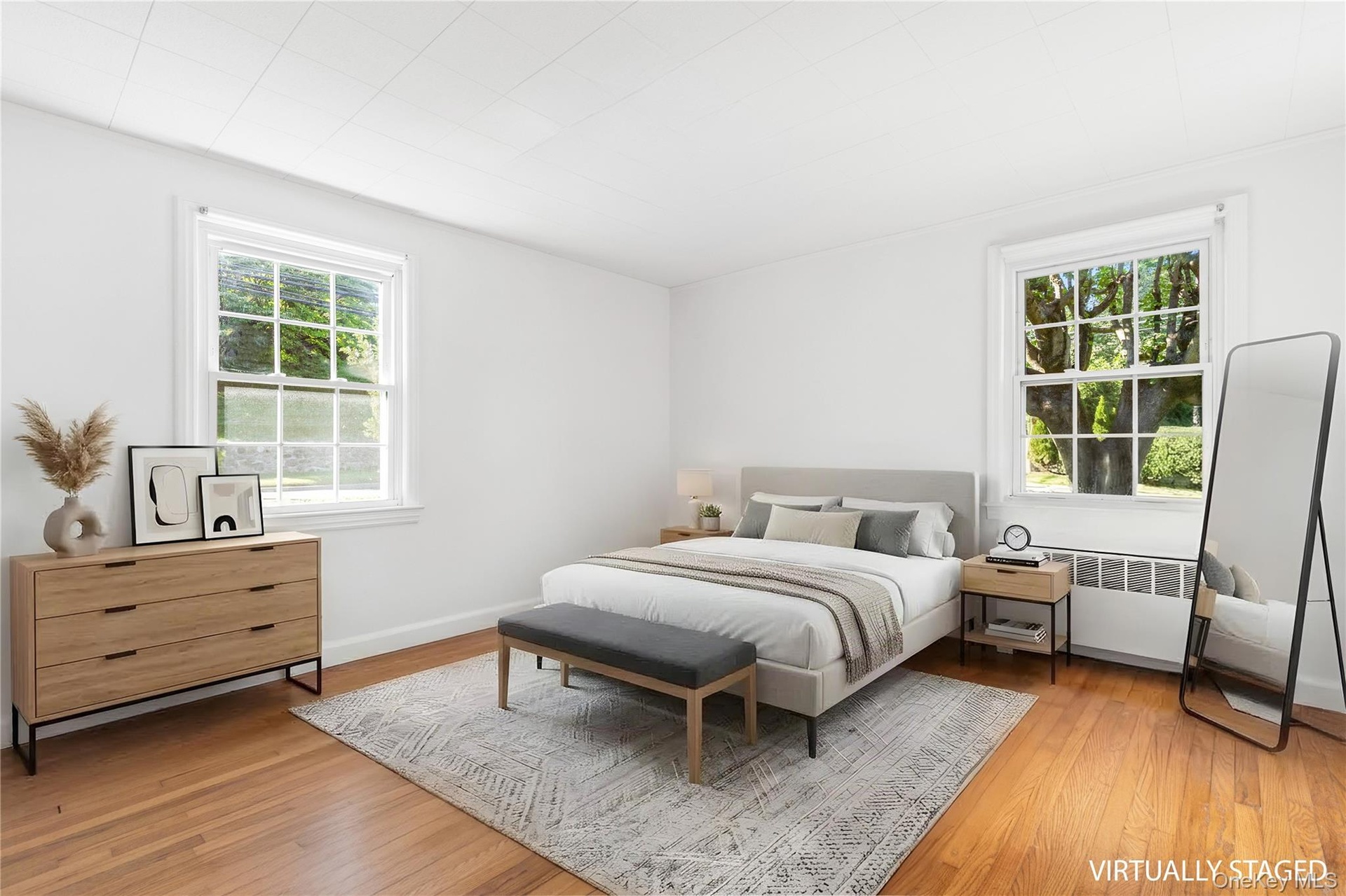 digitally furnished first floor bedroom