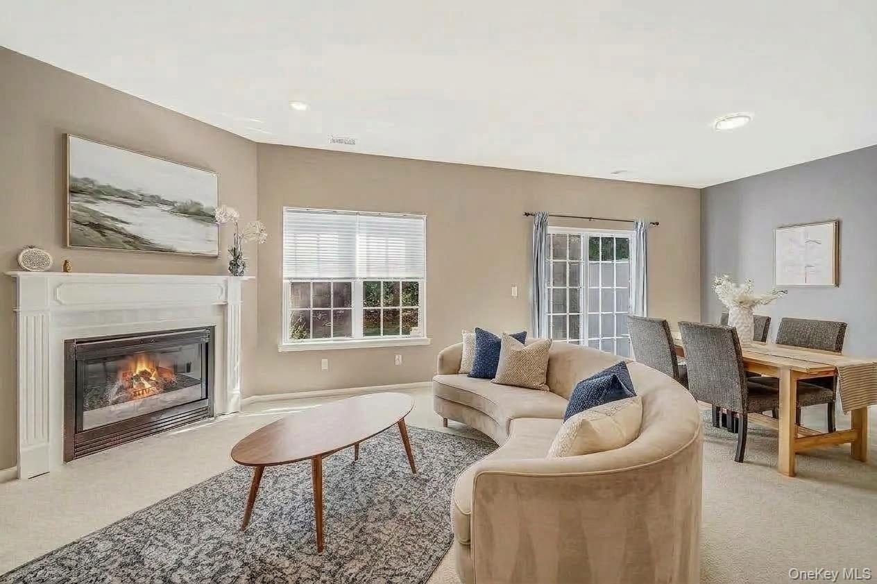 Living room virtually staged