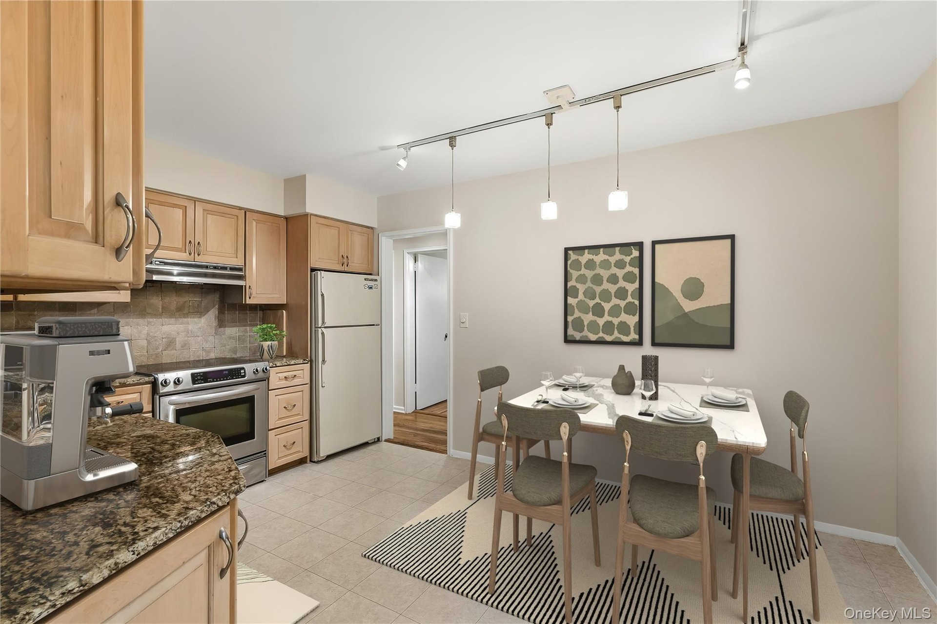 Classic cabinetry, generous counters, easy flow