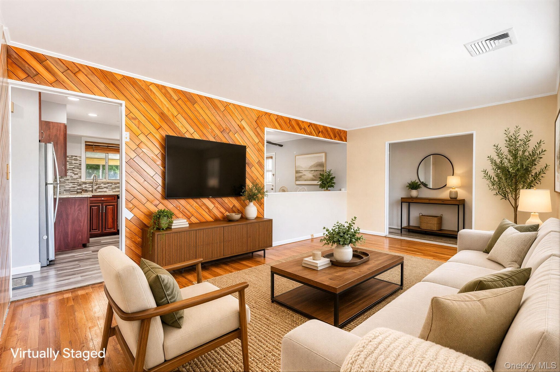 Spacious LR with HW Floors, Tons of Natural Light - Digitally Staged