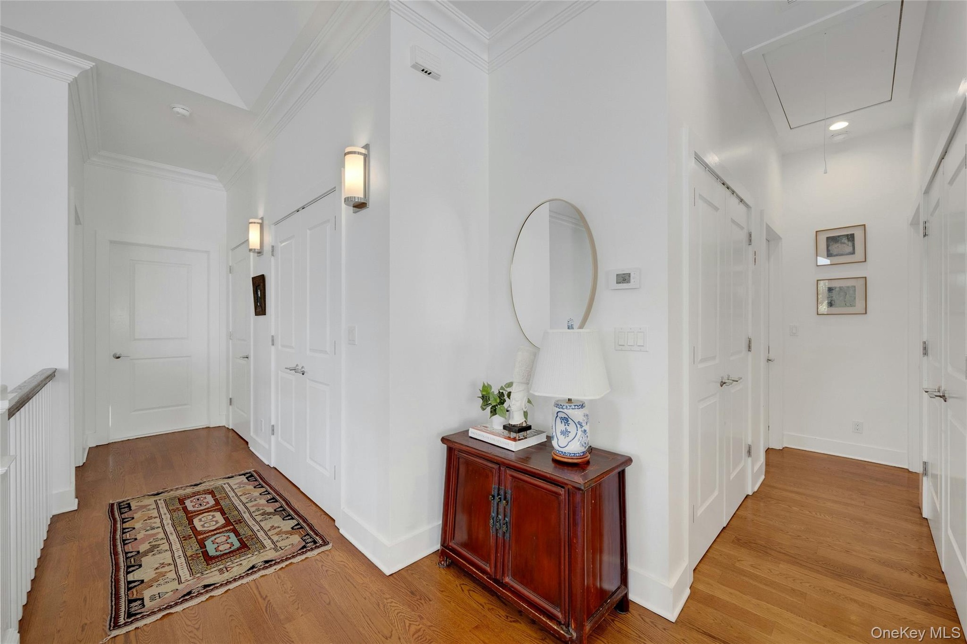Spacious hallways leading to bedrooms