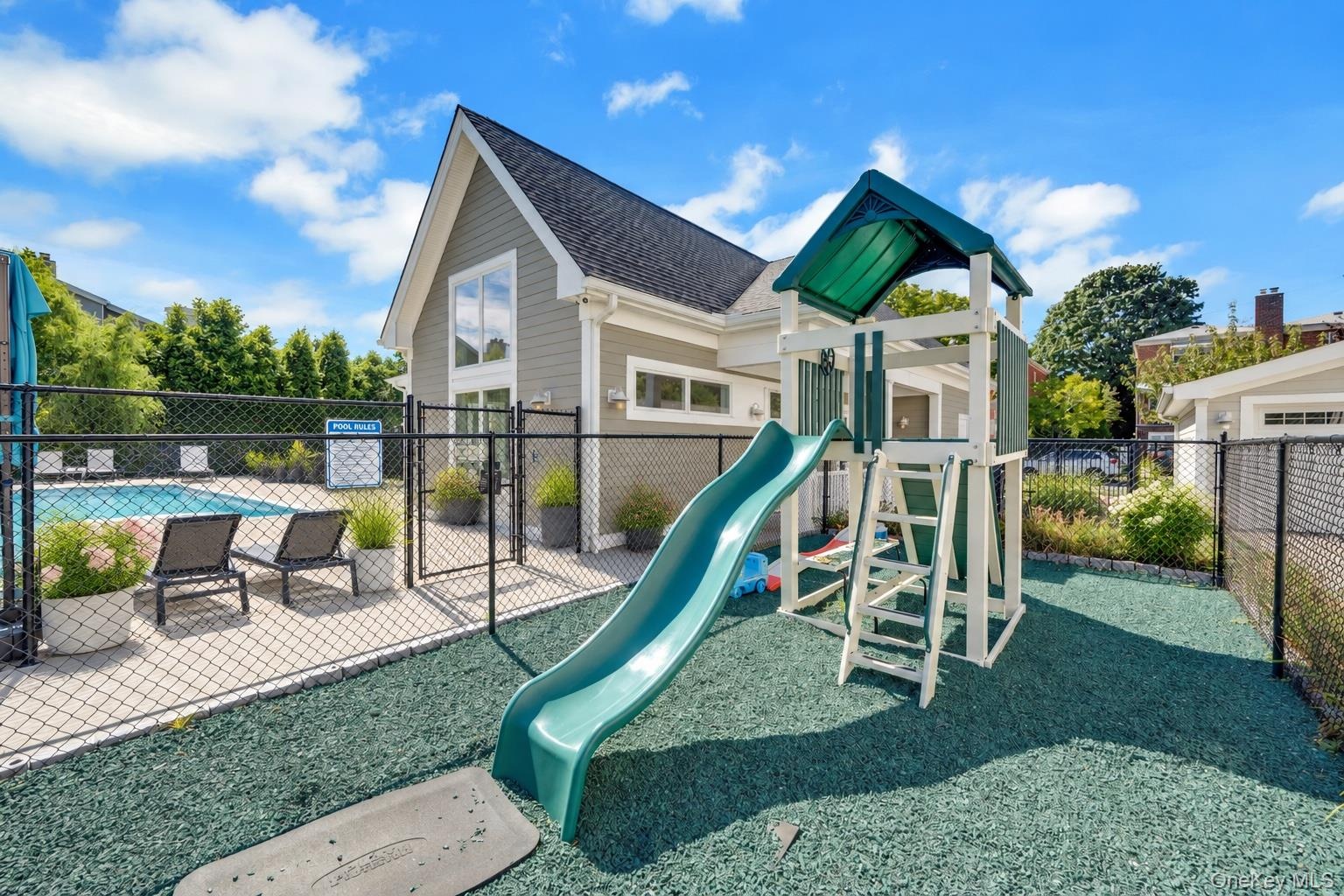 Playground located next to the pool.