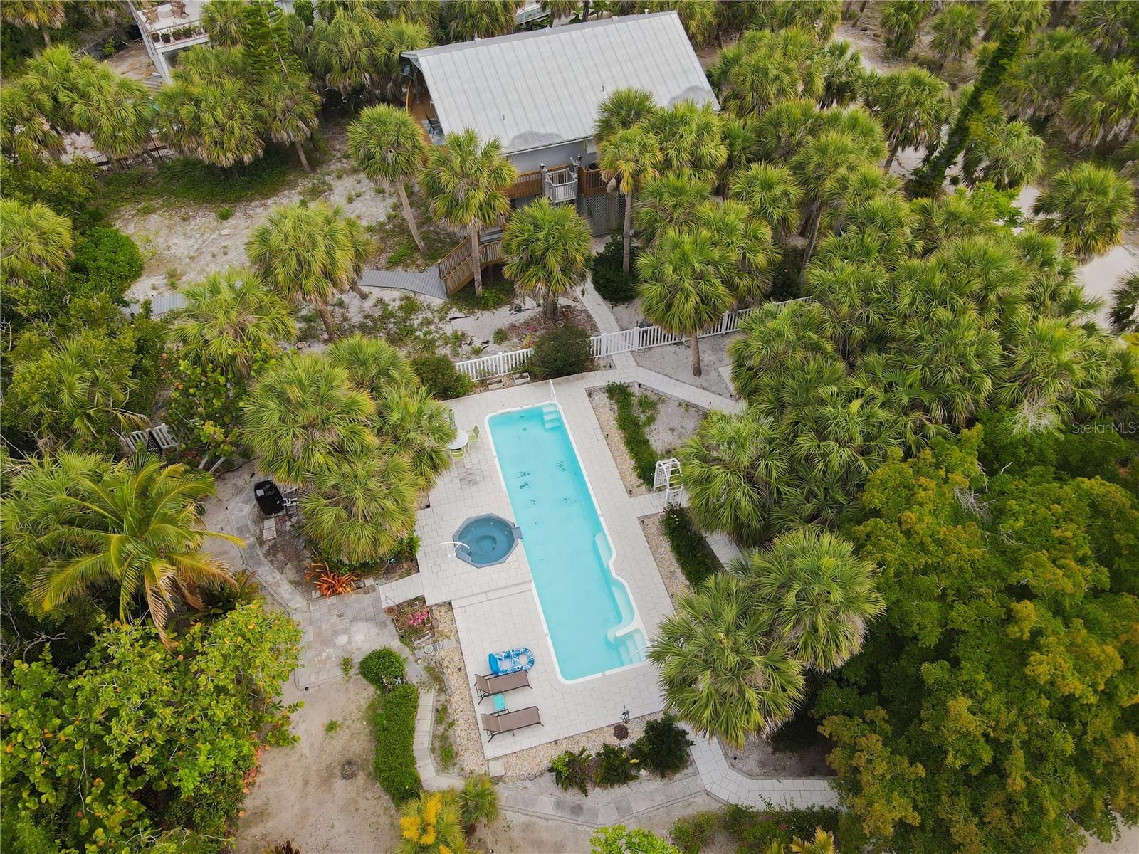 40 ft lap pool and patio/deck