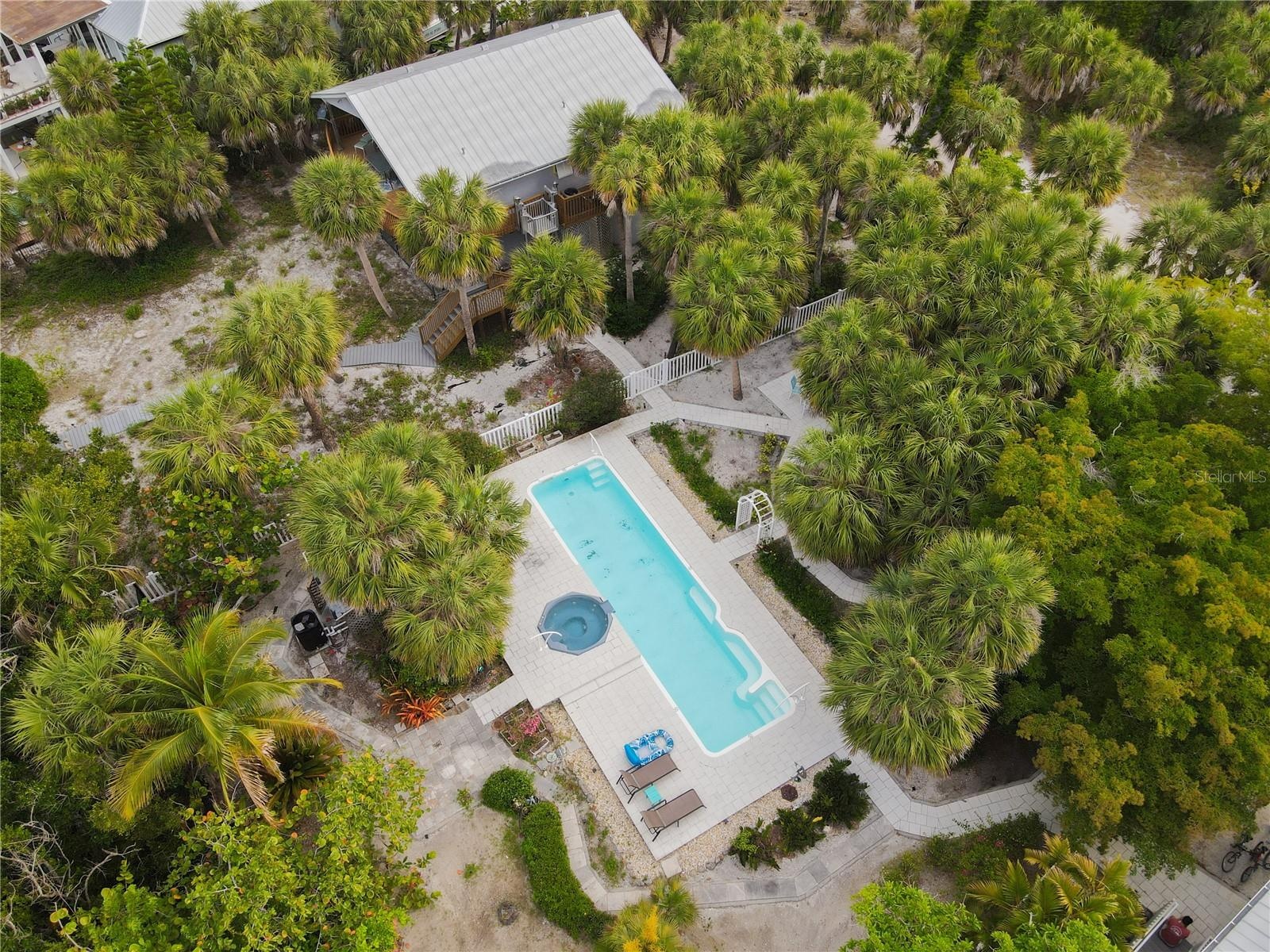 40 ft lap pool and patio/deck