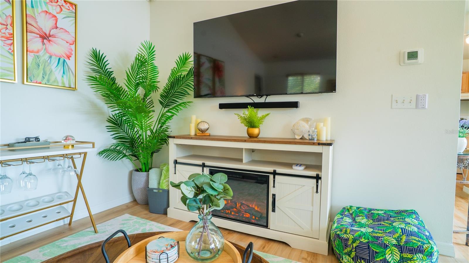 living room with pull out sofa