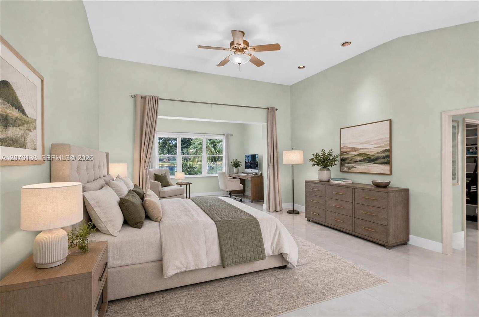 Expanded Primary bedroom Virtually Staged