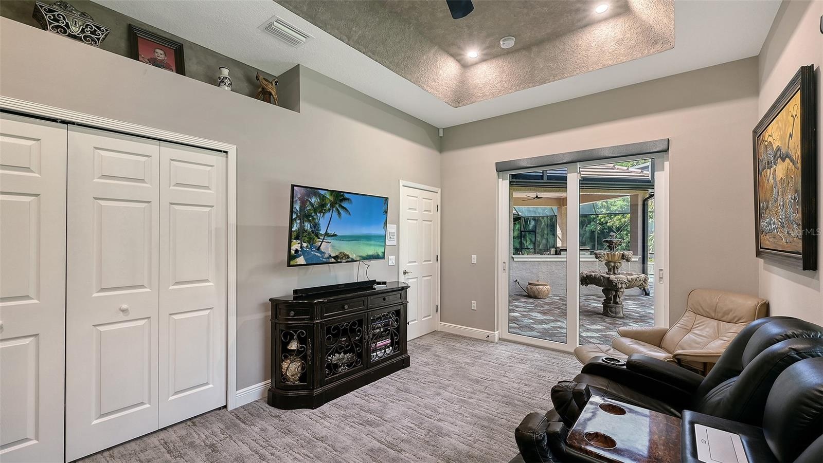 Fourth Bedroom - currently a television-media room.