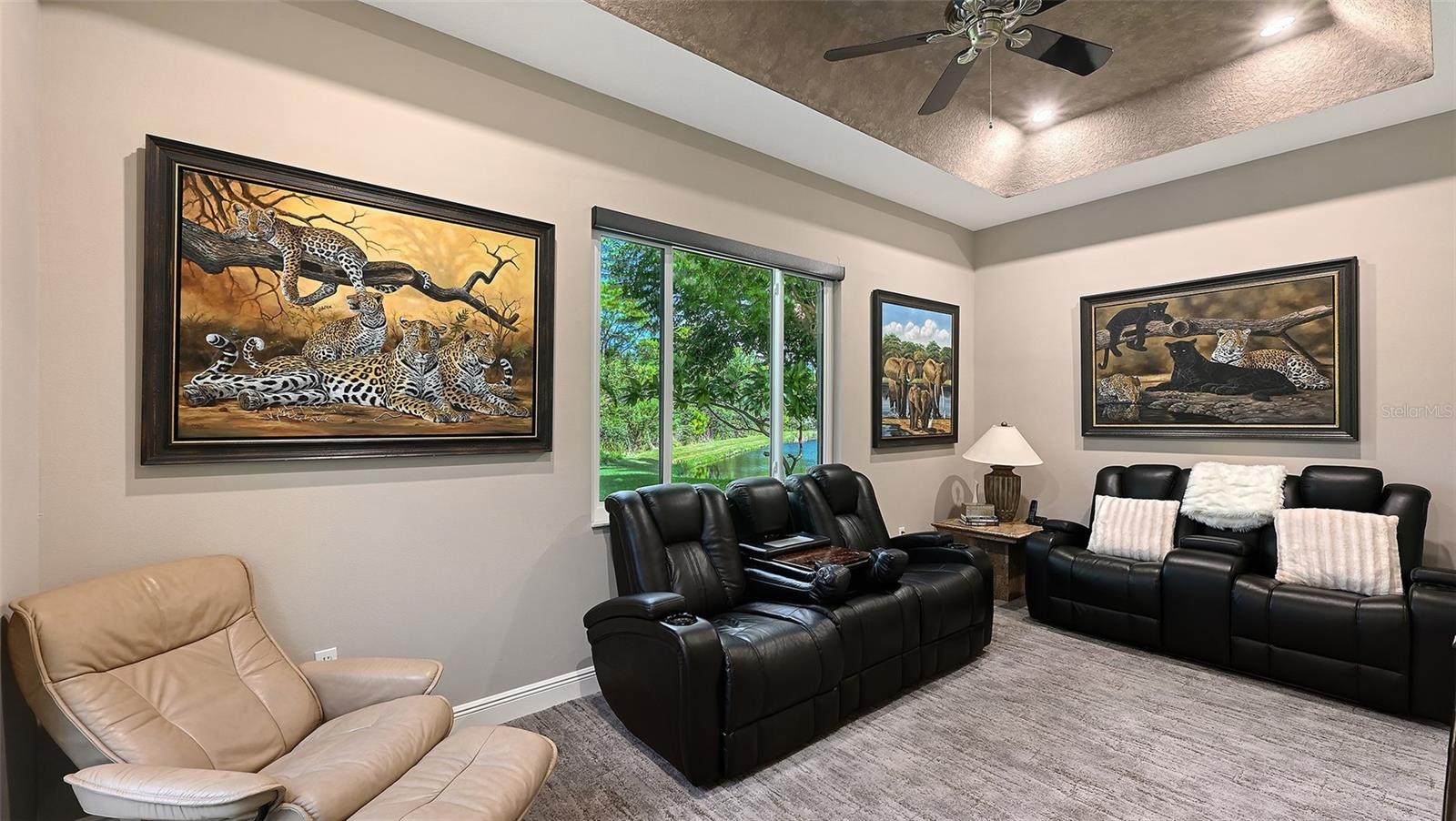 Fourth Bedroom - currently a television-media room.