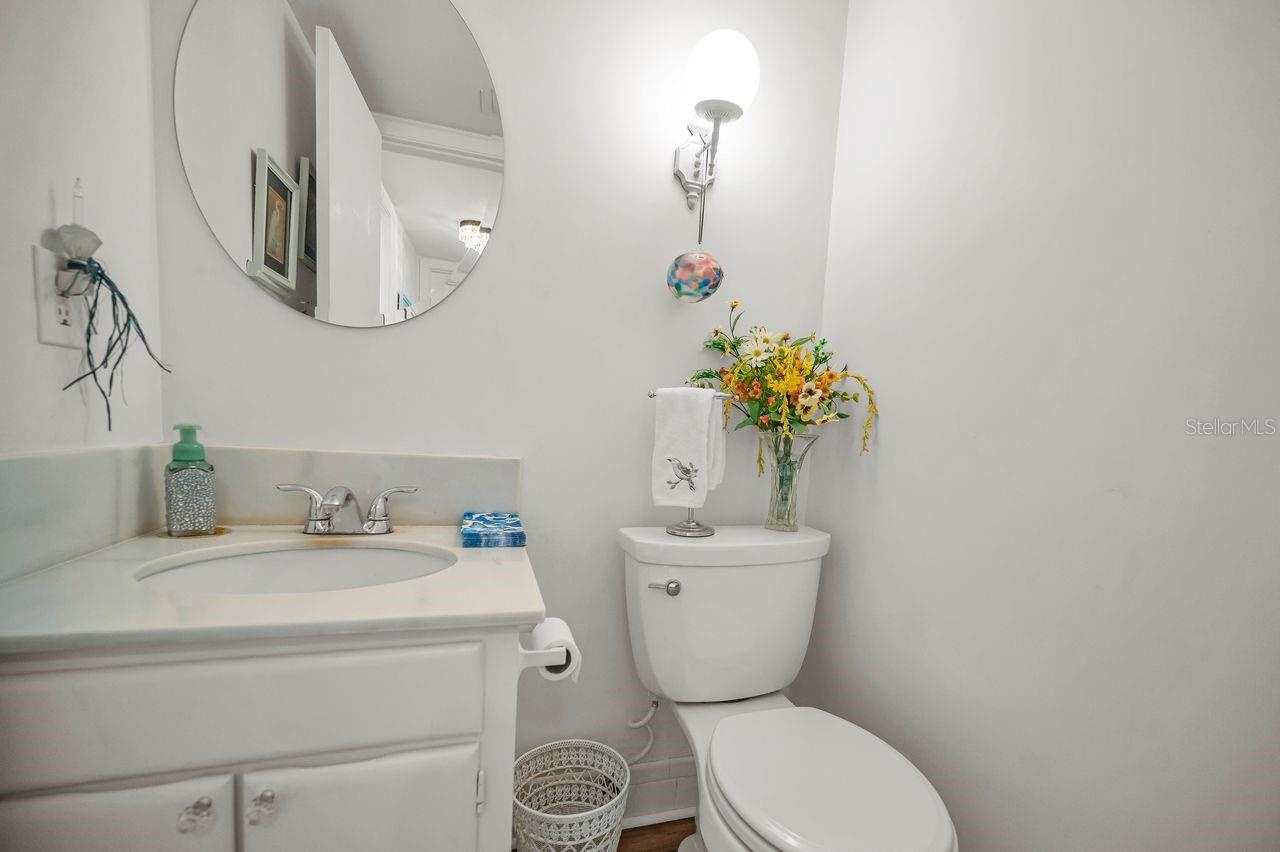 First floor powder room