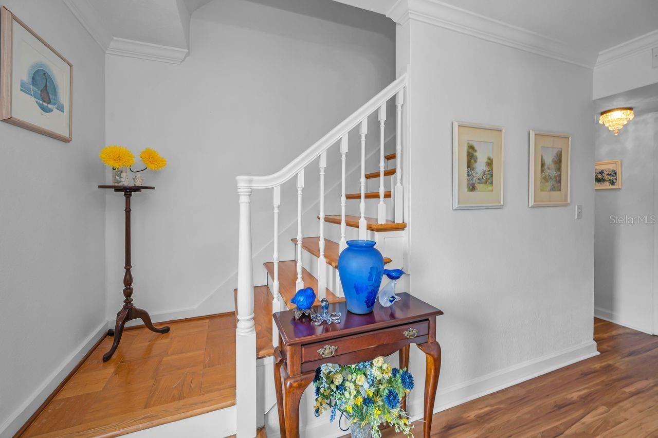 Foyer with new flooring