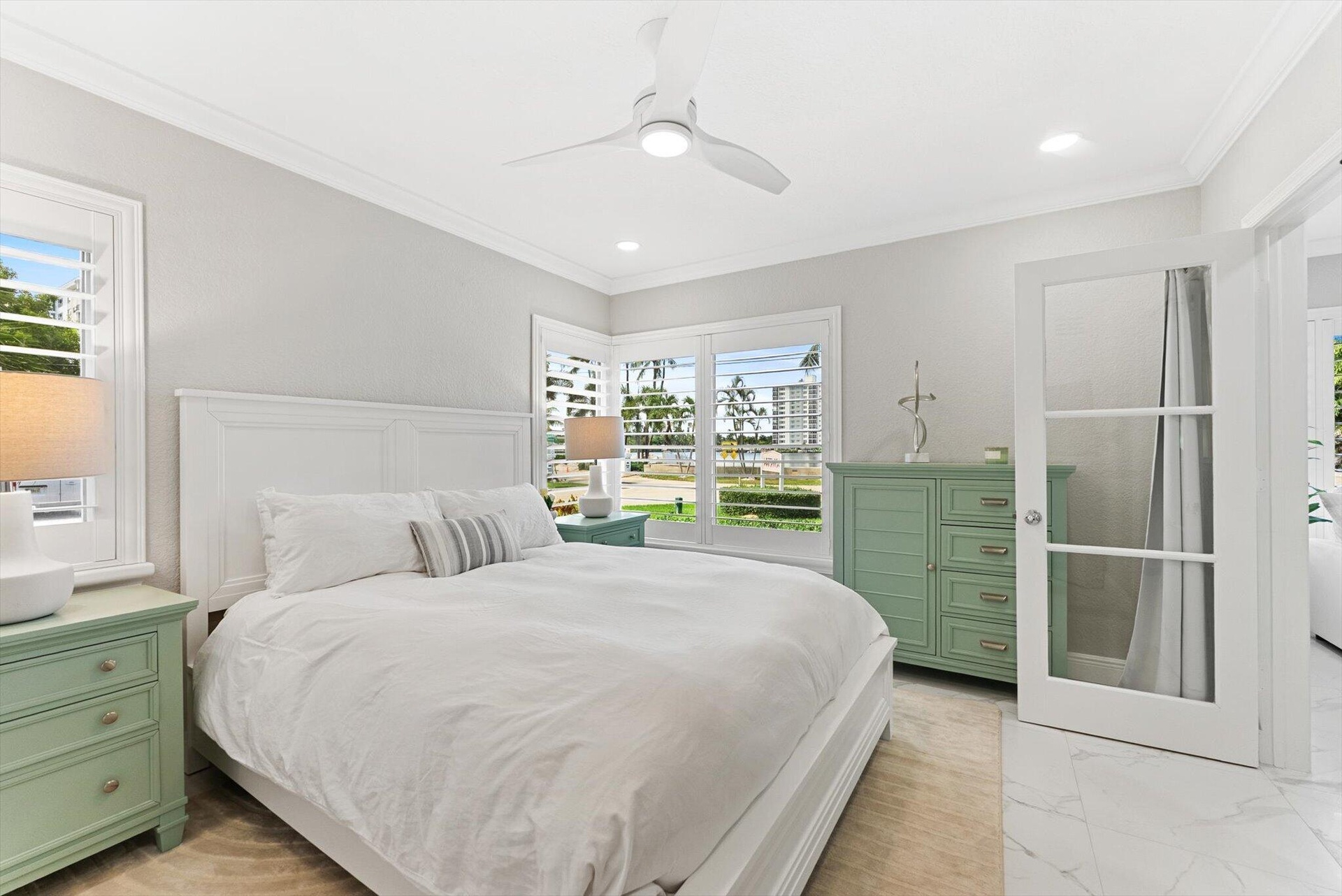 2nd bedroom/Intracoastal views/Elegant french doors