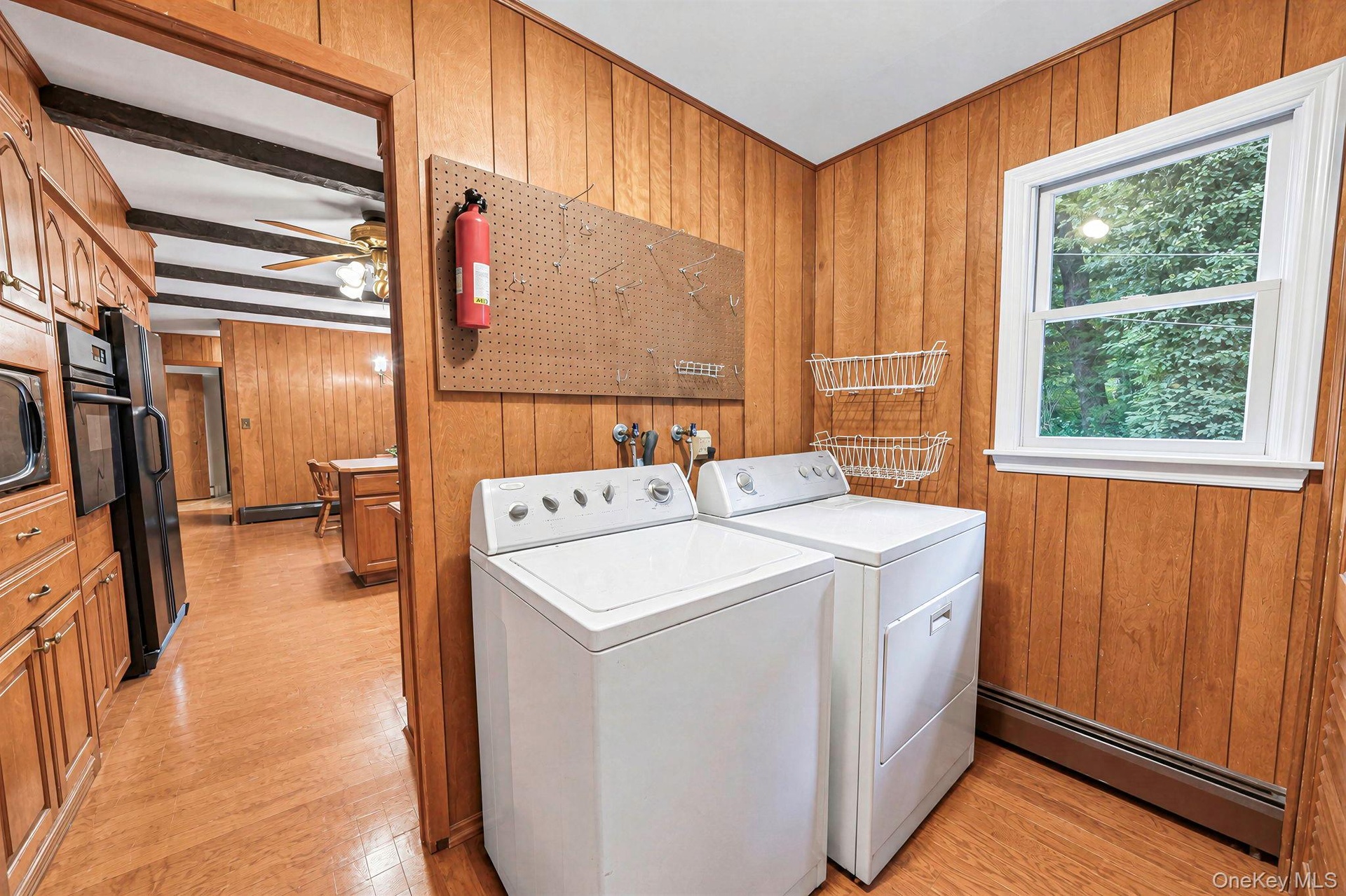 side door entrance and garage entrance into laundry room