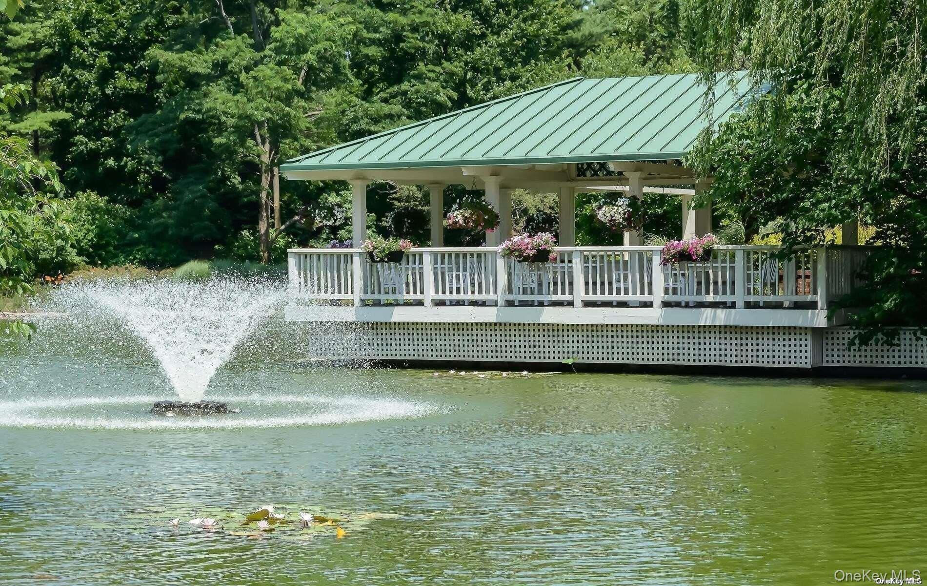 Covered Gazebo on pond