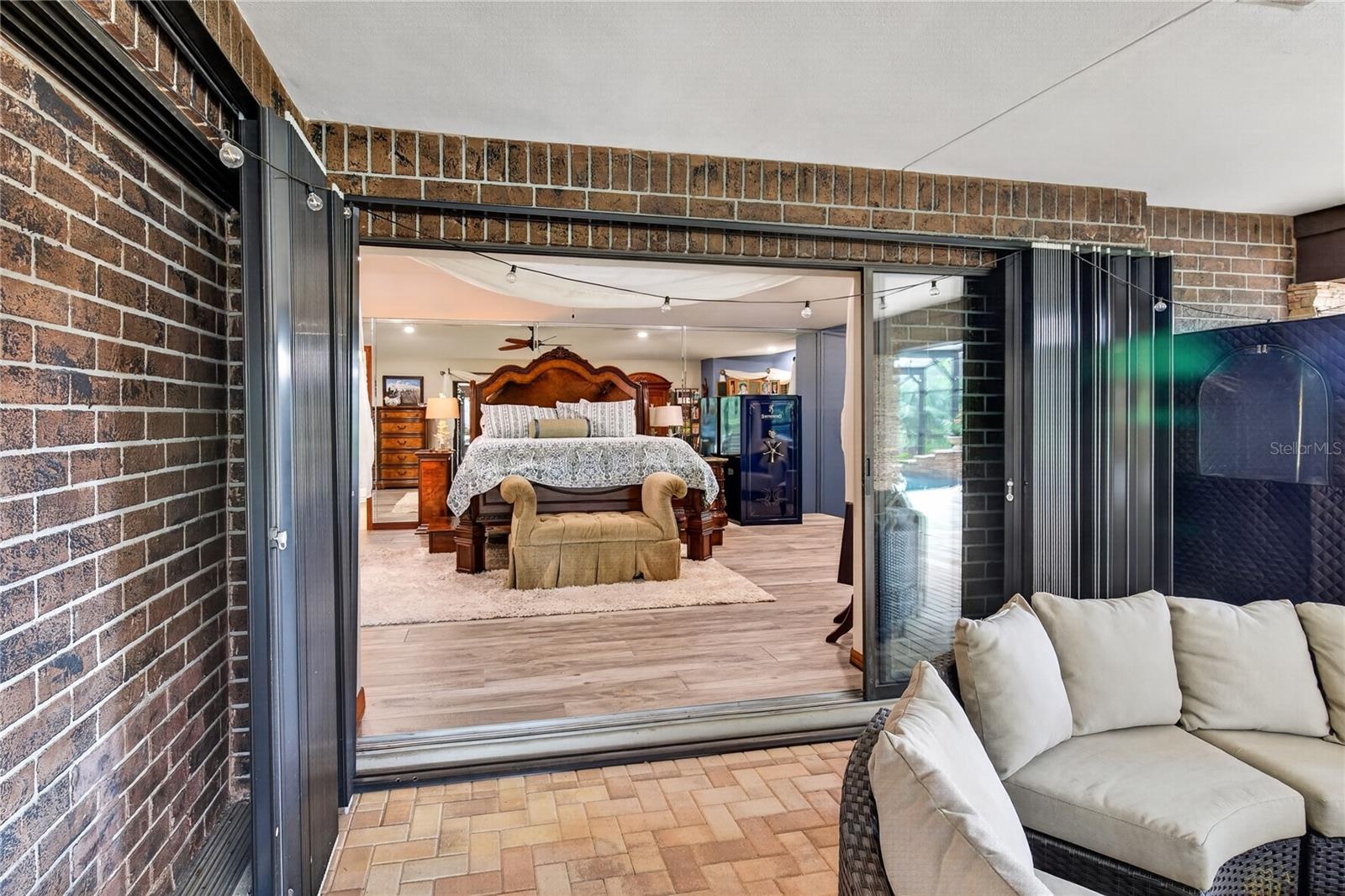 primary bedroom - view from pool/lanai area