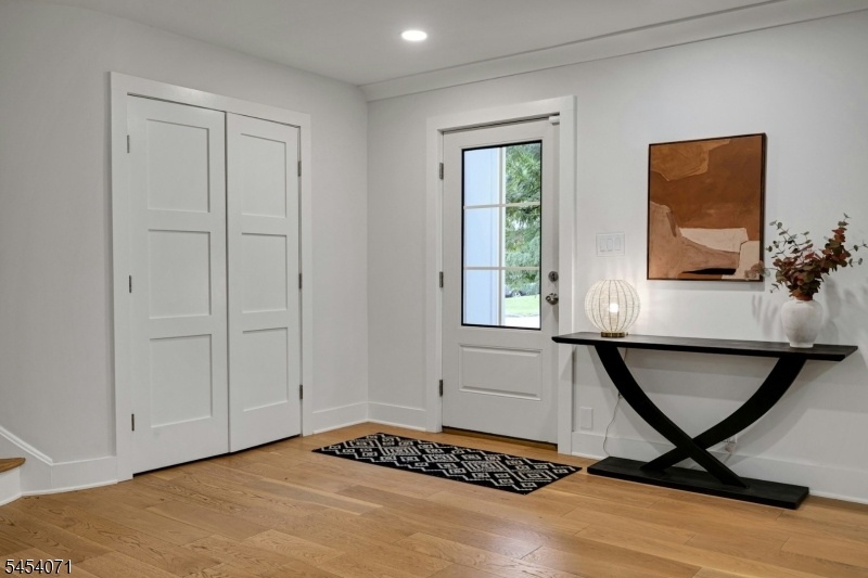 Foyer with large coat closet