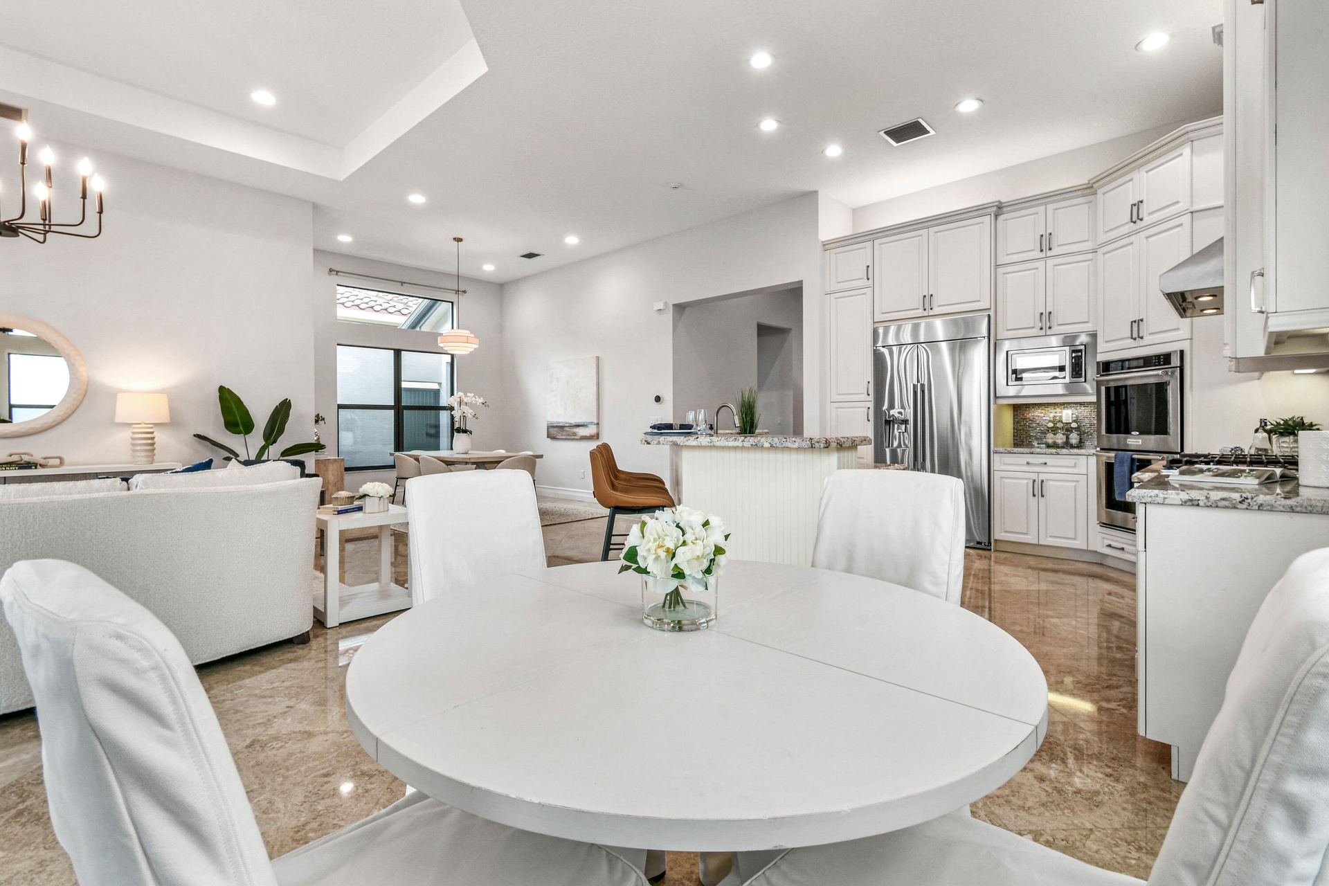 View to Kitchen and Living Room