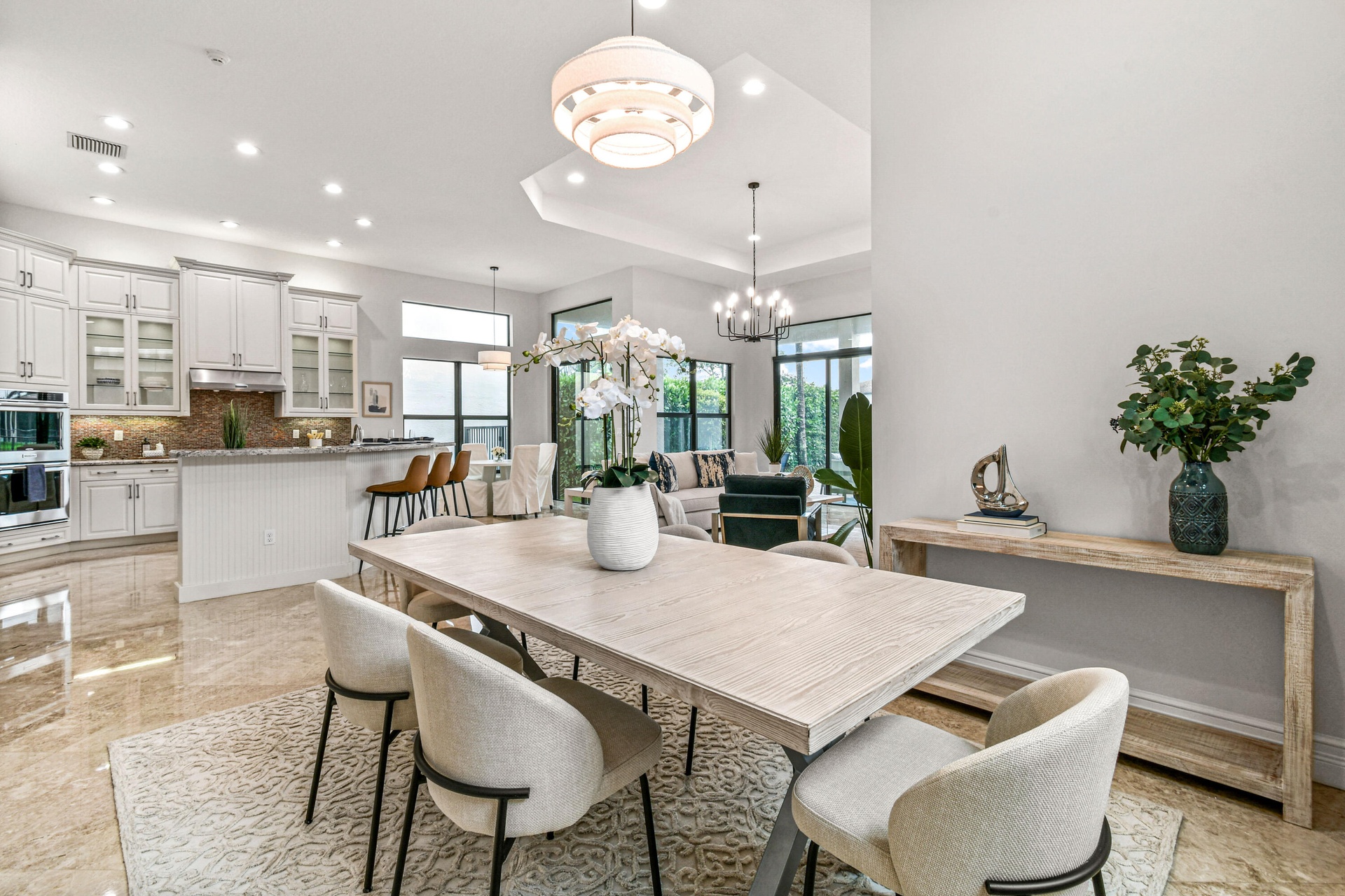 View to Kitchen and Living Room