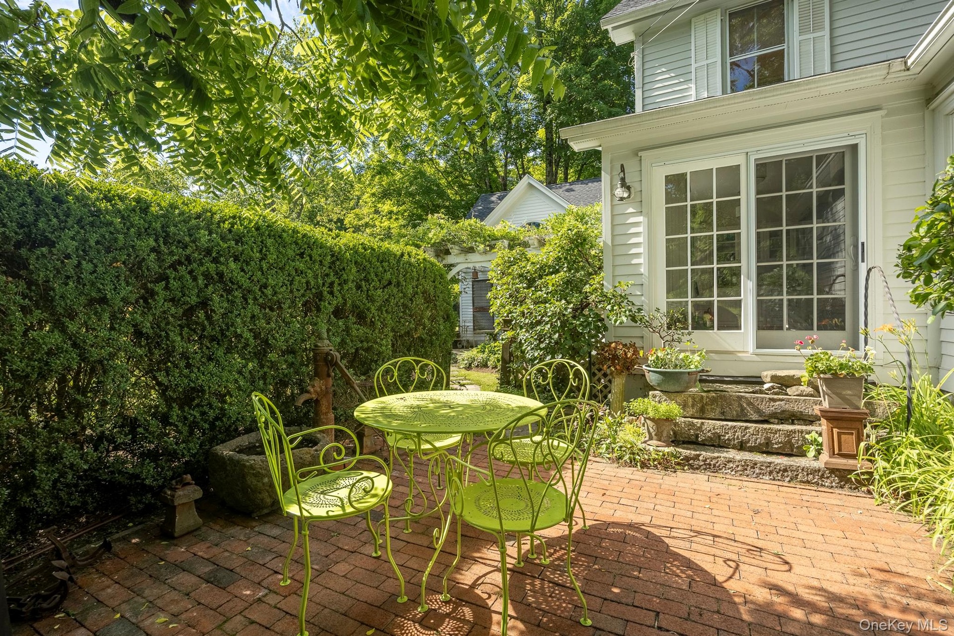 Magical Brick Terrace off of Kitchen