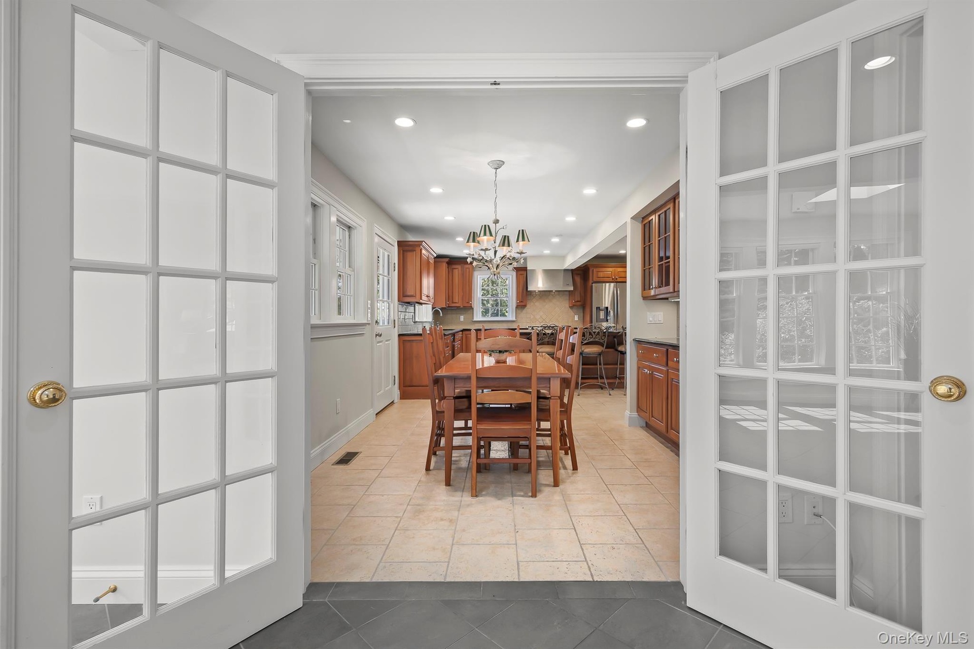 French Doors into Sunroom