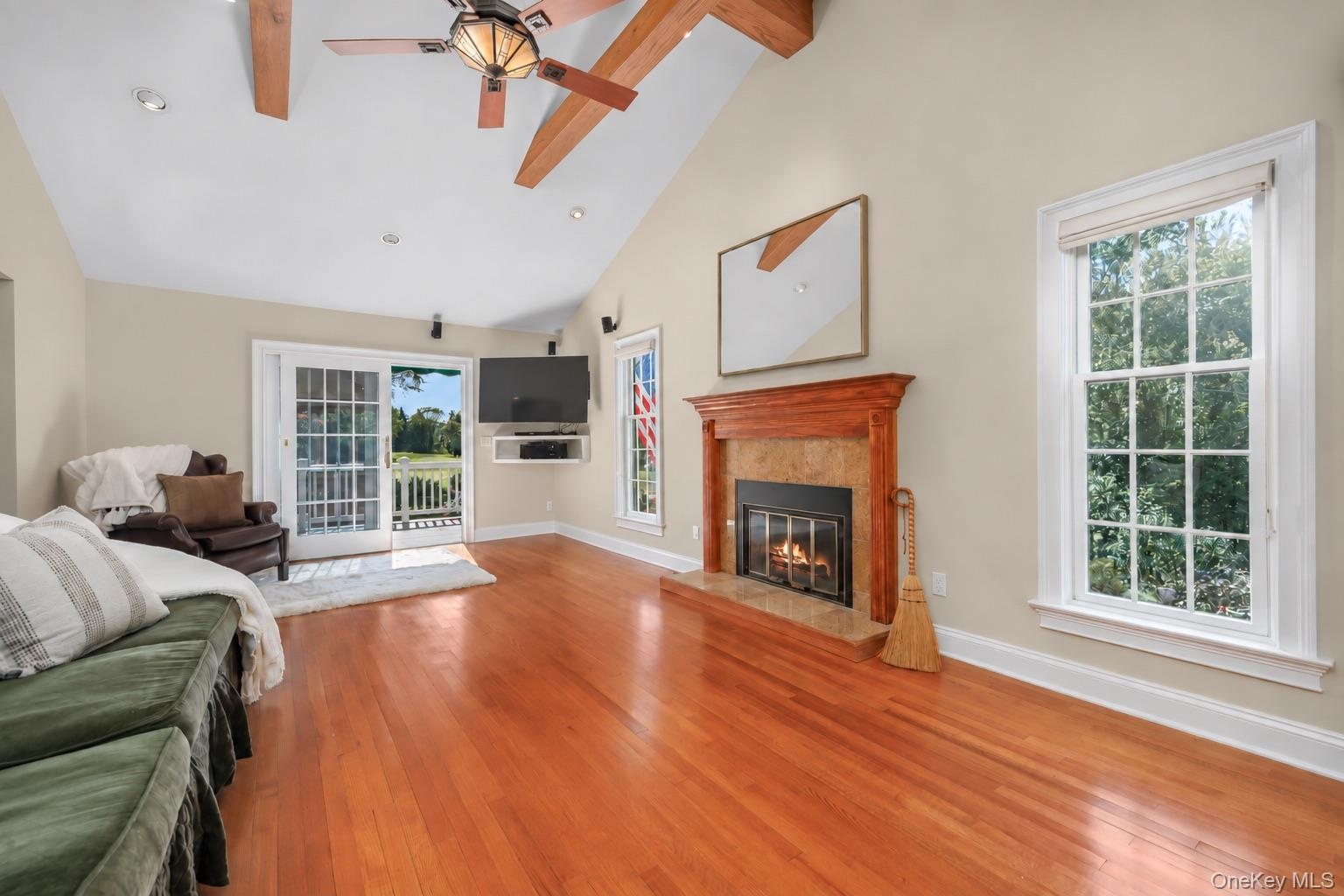 Family Room with Sliders out to Rear Deck