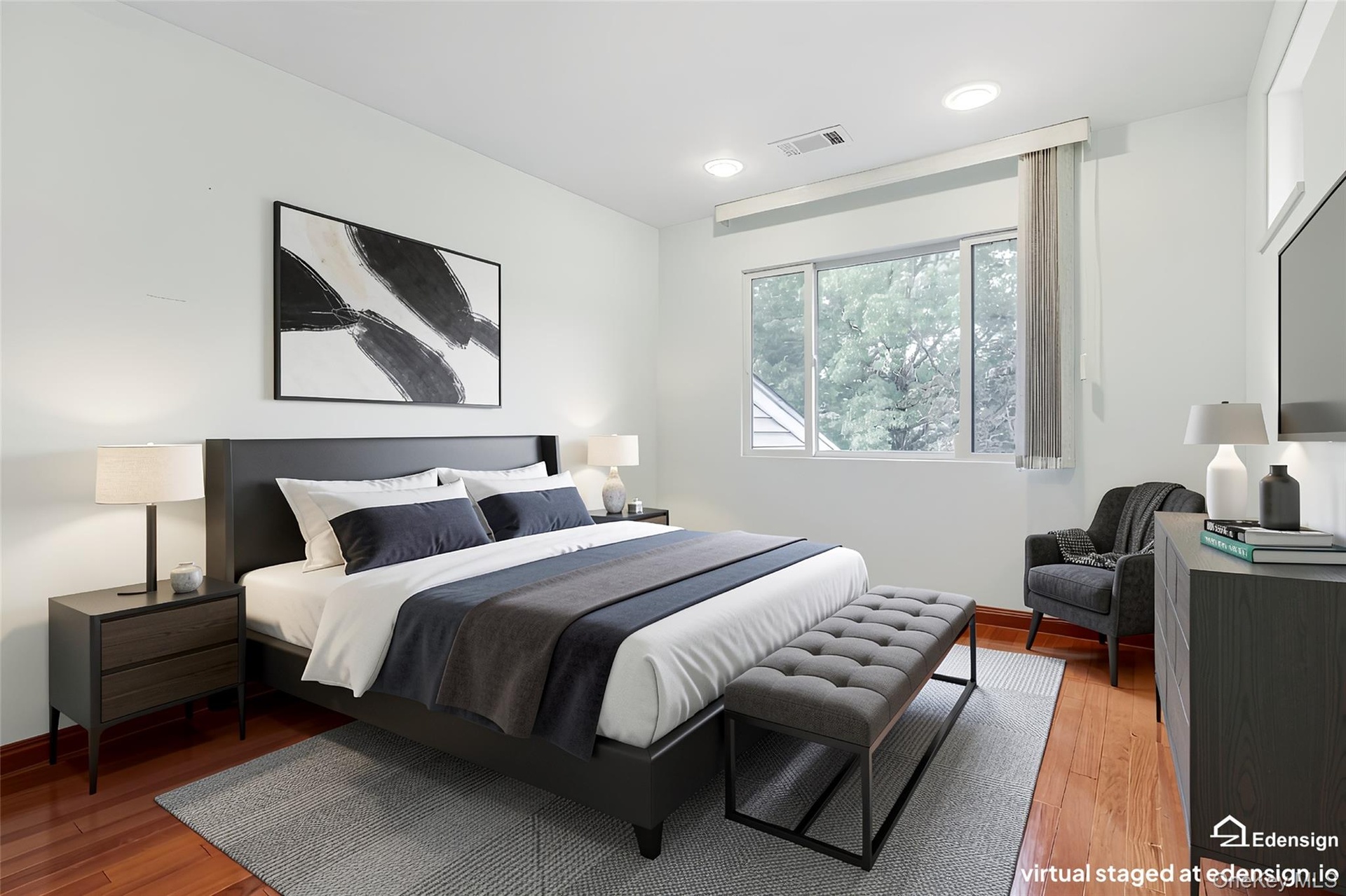 Virtually Staged bedroom