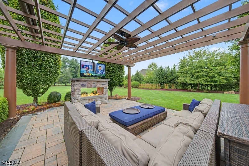 Pergola with Fireplace & TV