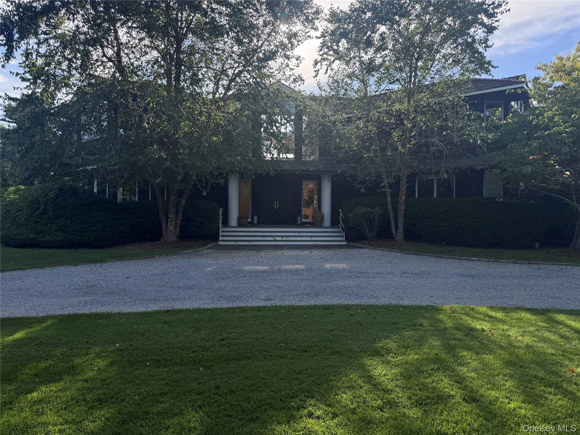 With very mature landscaping