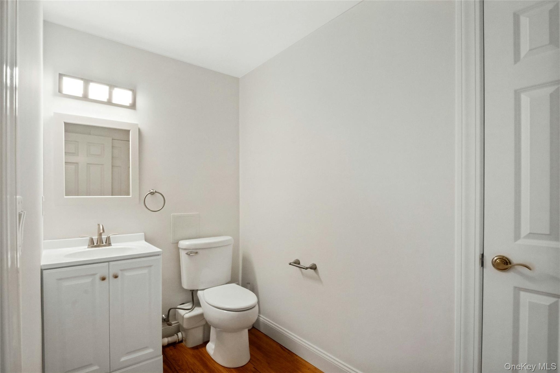 Half bath on the lower level.