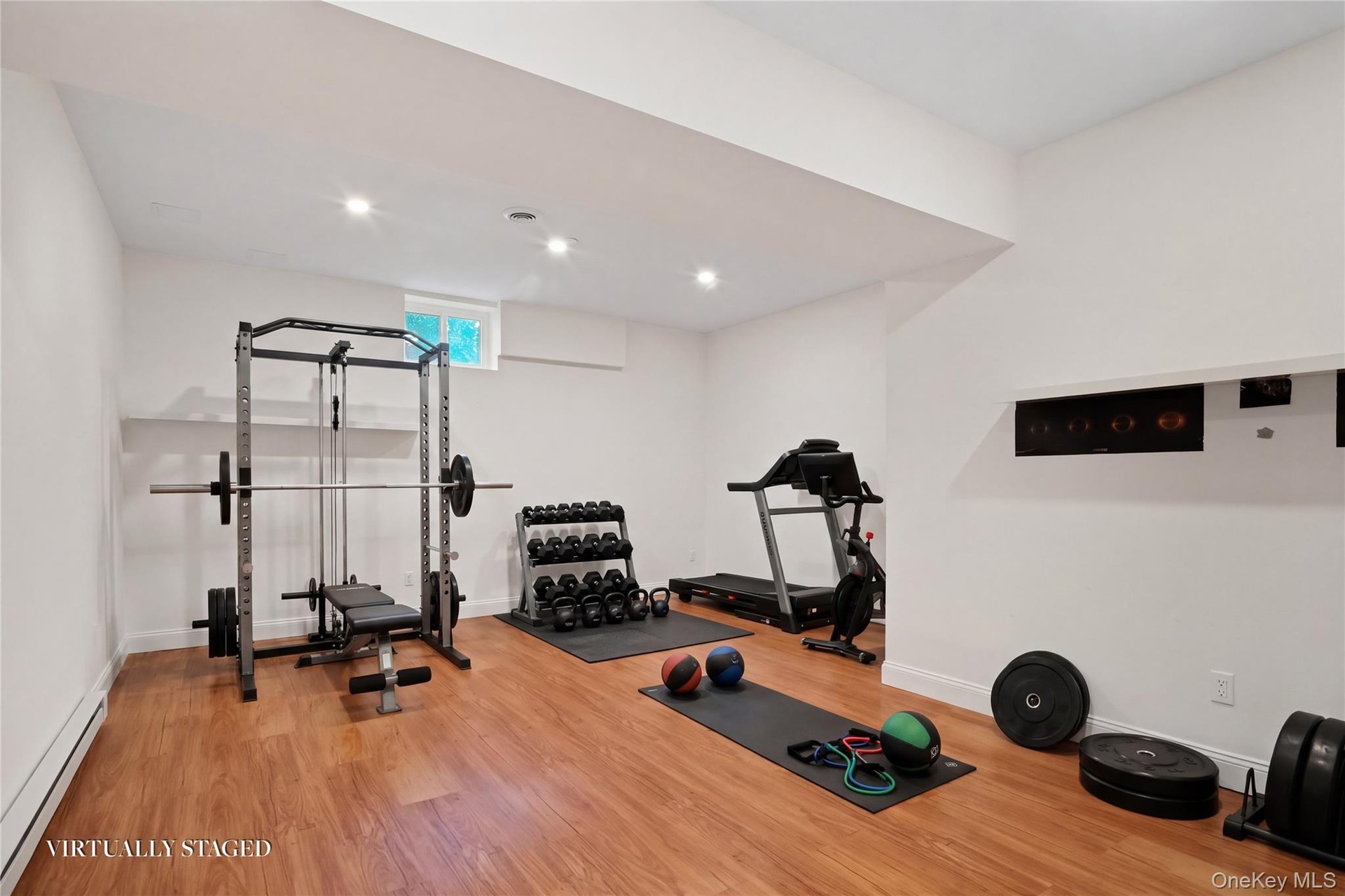 Virtual staging. Lower level bonus room.