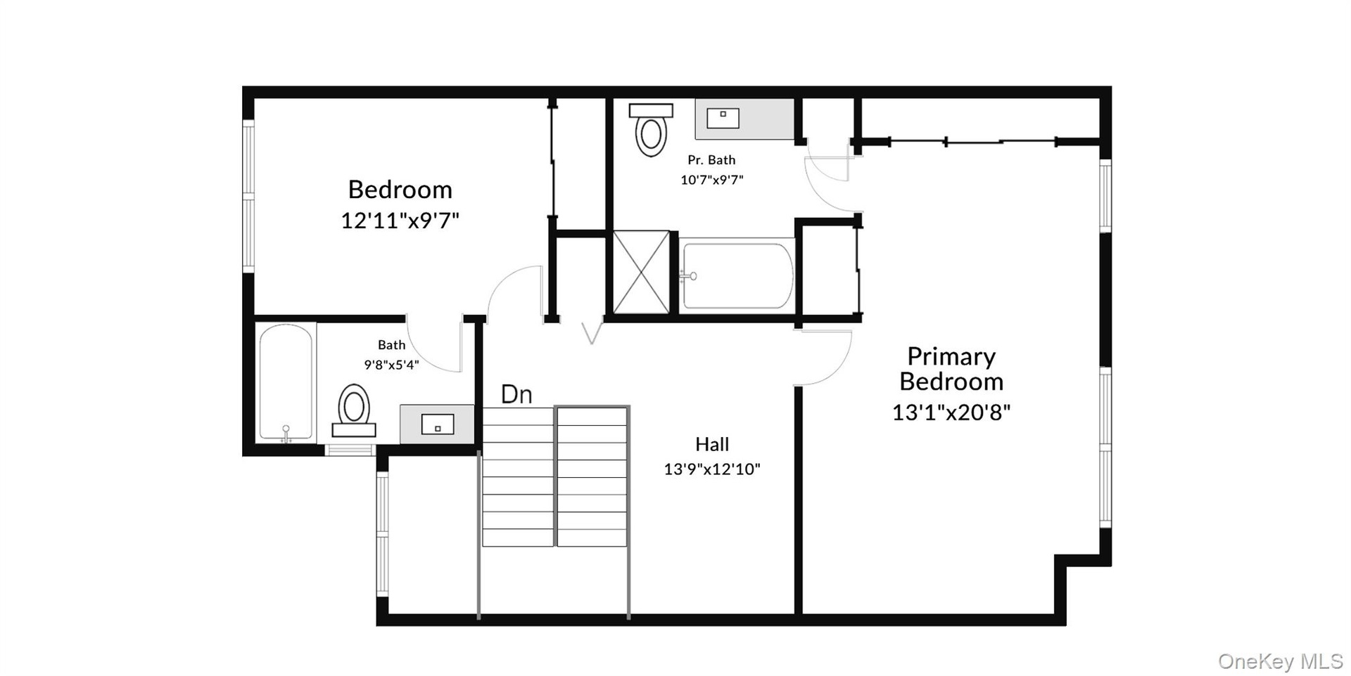 The second floor diagram shows the great space of the primary bedroom and the versatility of the loft.