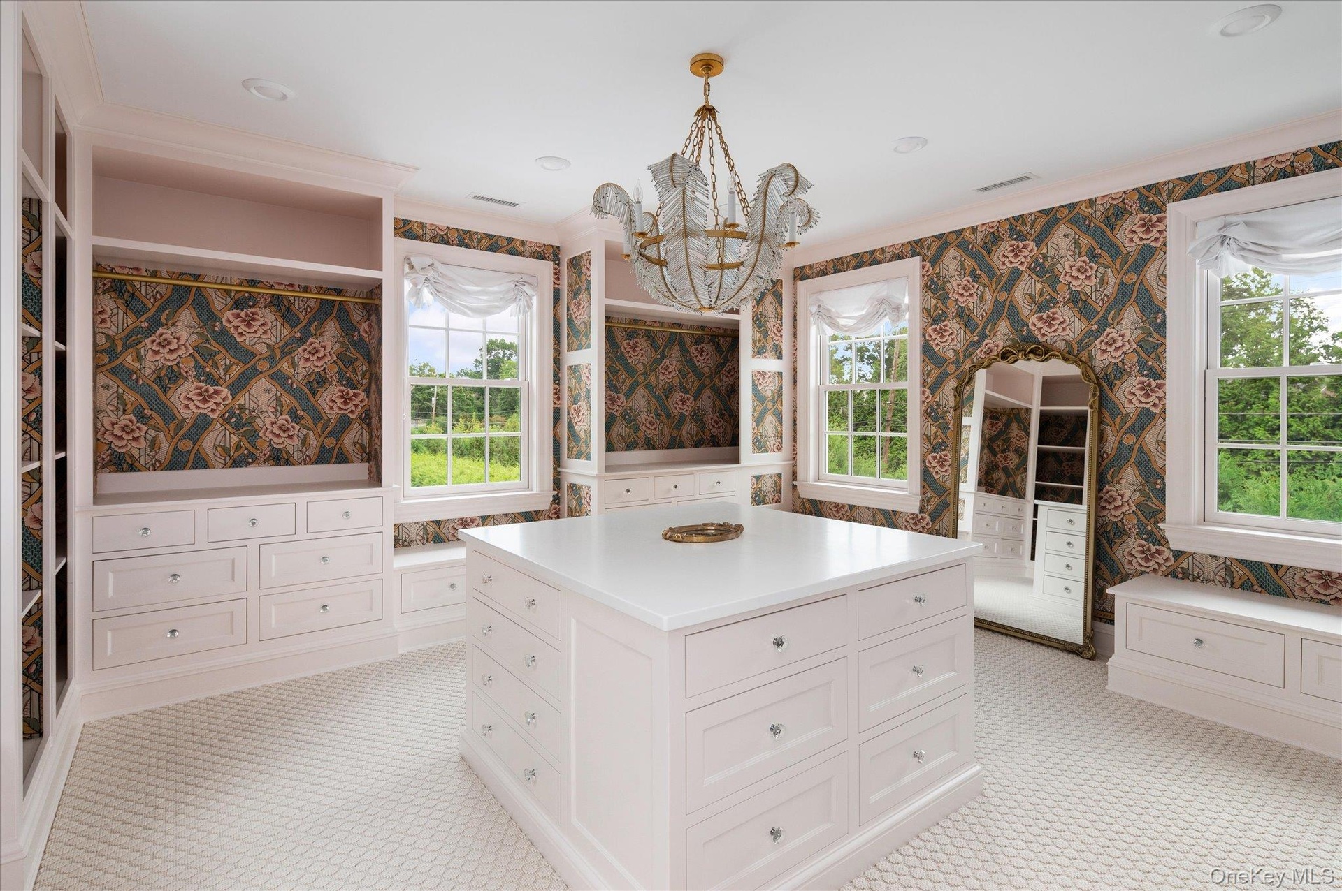 One of two walk in closets in the primary suite.