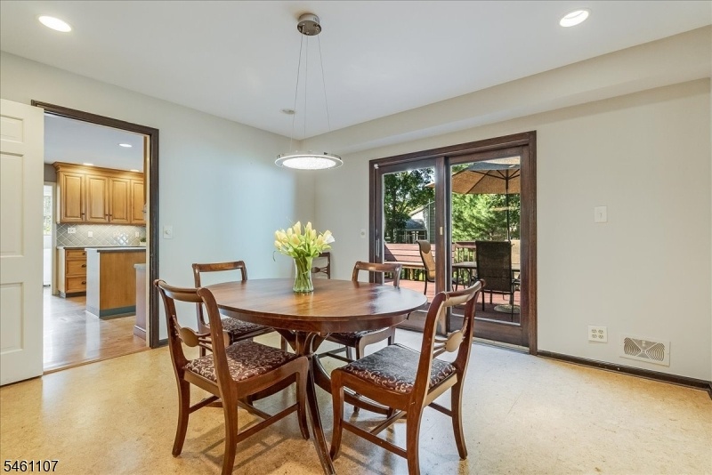 Dining room and deck