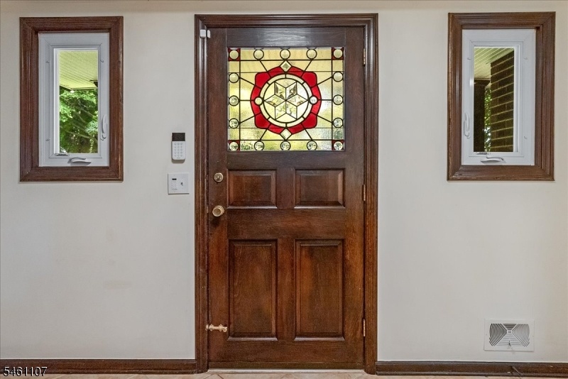 Stained glass door
