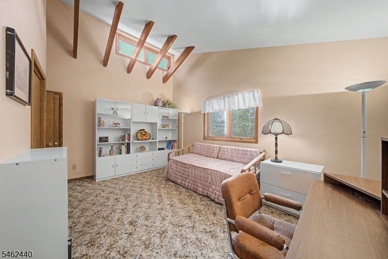 Bedroom with High Ceilings