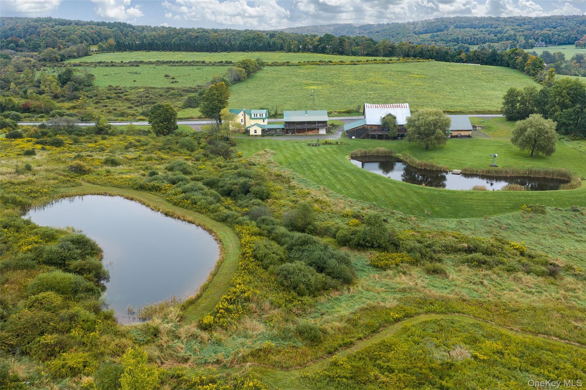16 acres, 2 ponds, 3 buildings