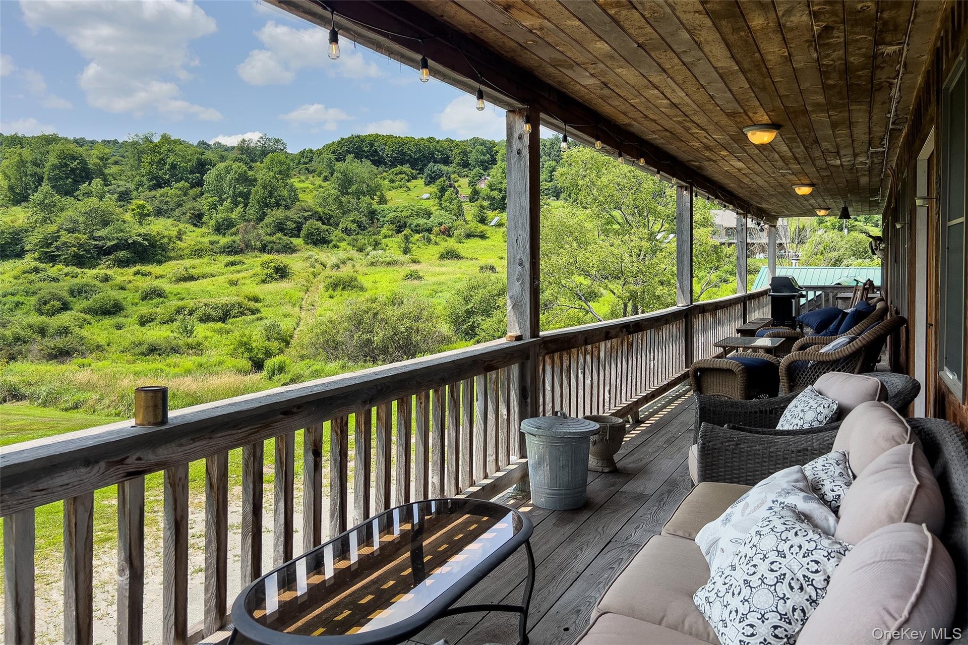 Covered porch at the Guest Lodge