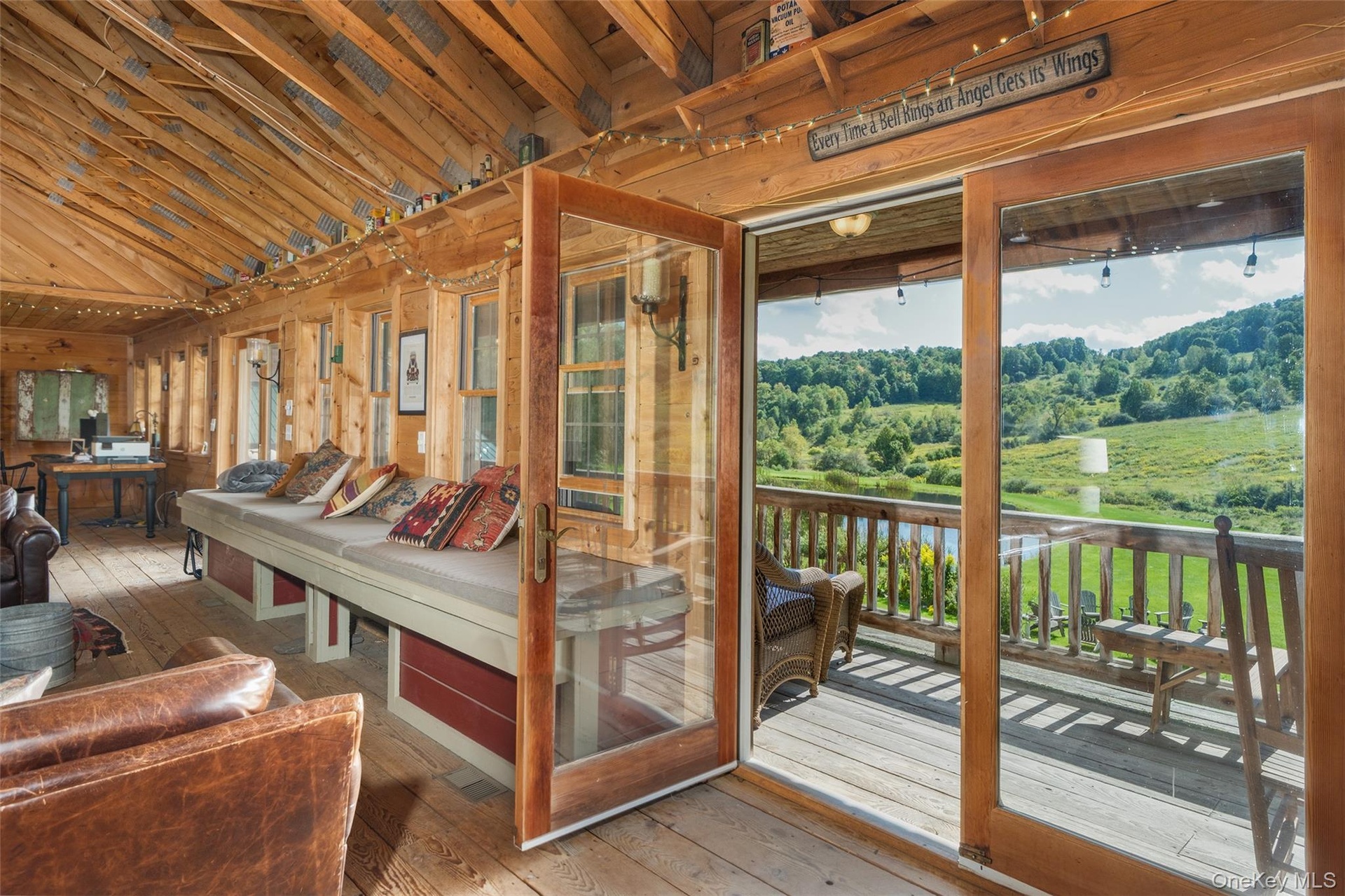 Access to covered porch at the Guest Lodge