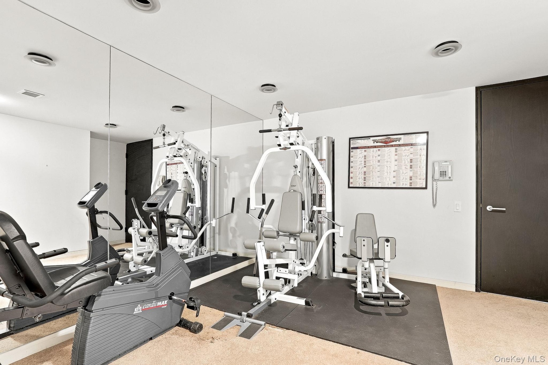Exercise room on the lower level