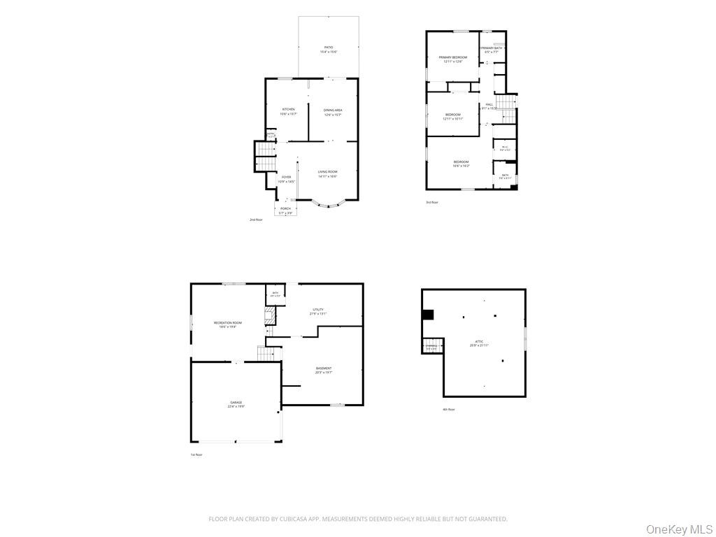 Measurements Deemed Highly Reliable but NOT Guaranteed.  All level Floor Plan