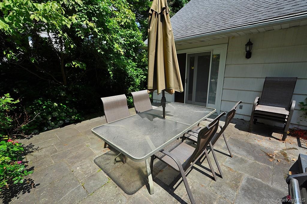Patio is just off the dining room.