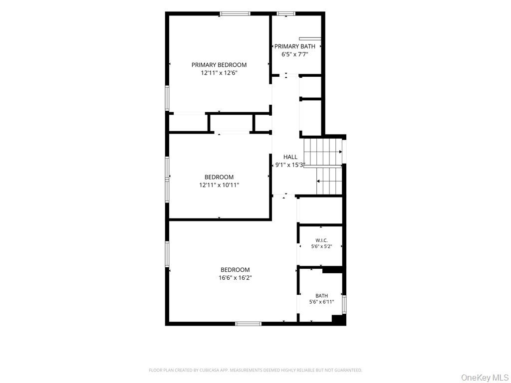 Measurements Deemed Highly Reliable but NOT Guaranteed.  Second Level Floor Plan