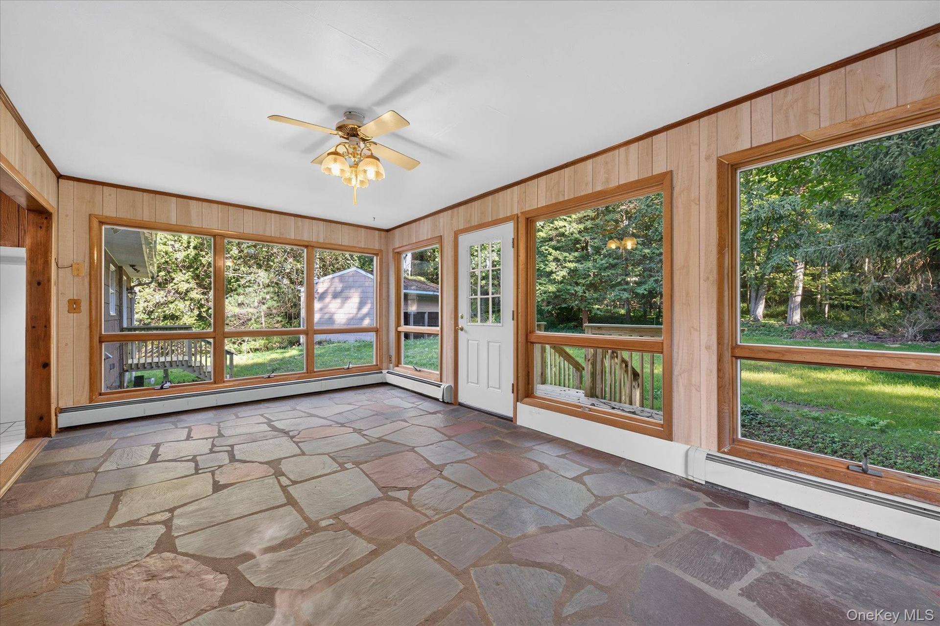 Sunroom with Slate Floor