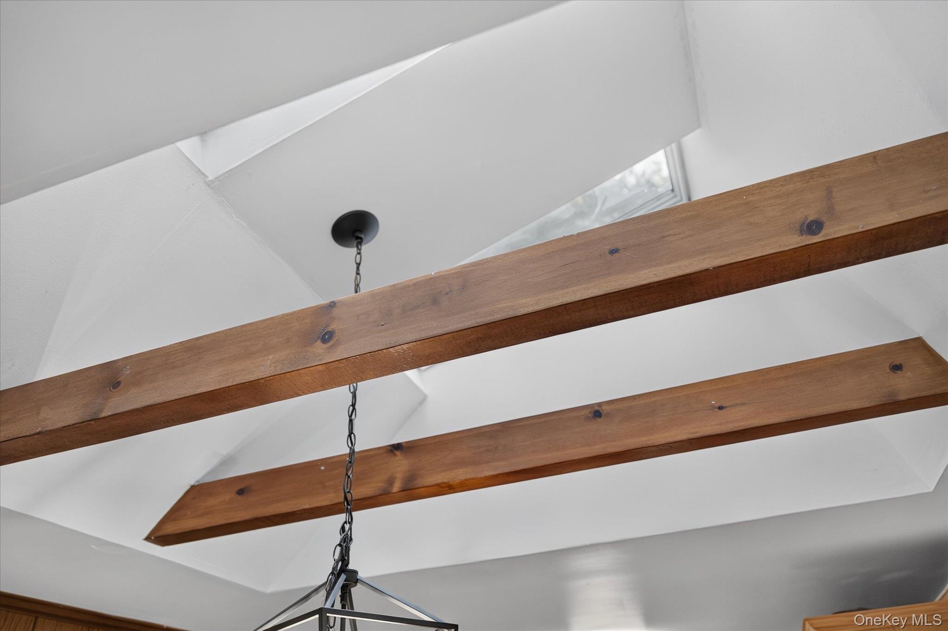Skylights & Wood Beams in Kitchen