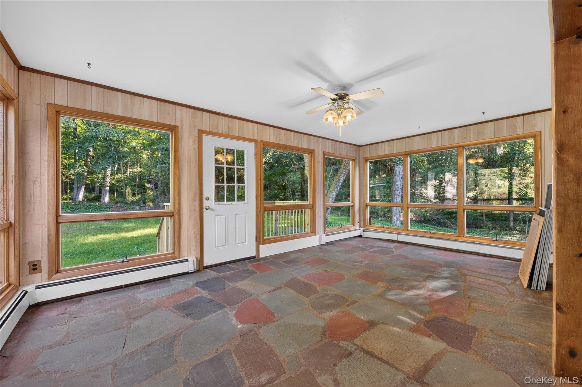 Sunroom with Slate Floor
