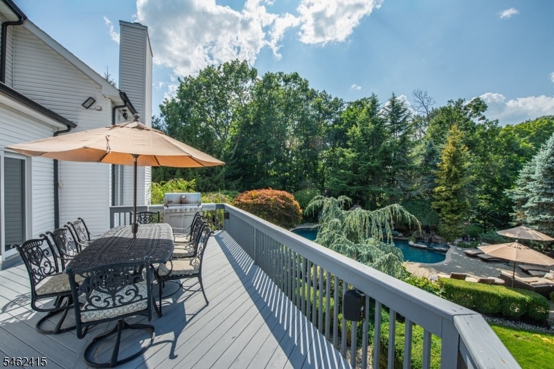 Deck overlooking pool