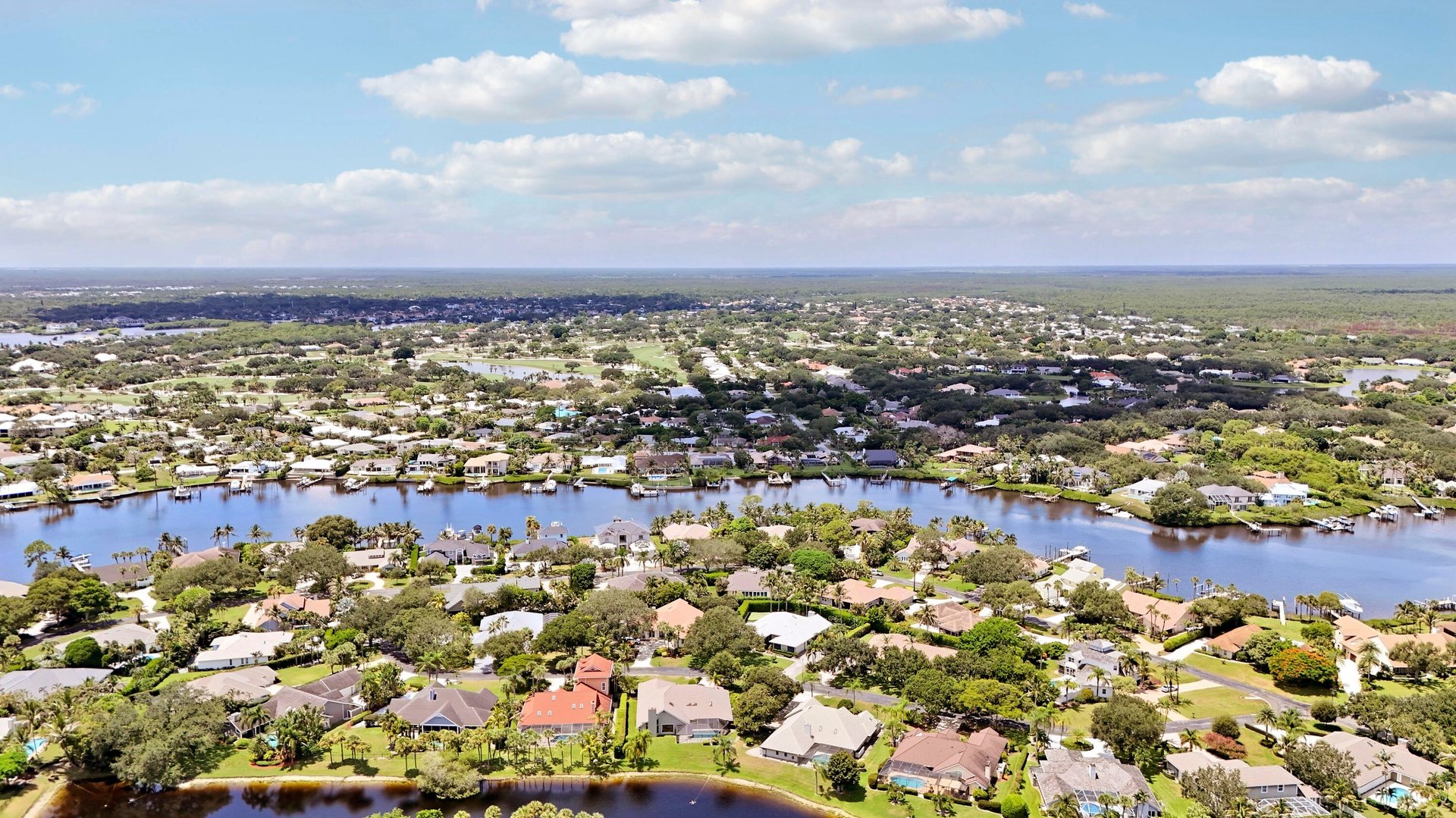 View to the west across the Loxahatchee River.