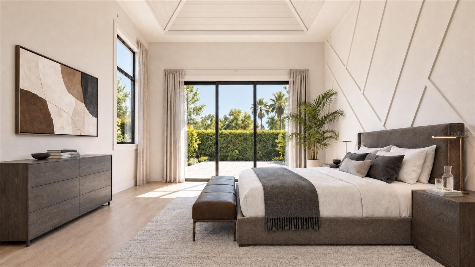 Primary bedroom, with virtual staging