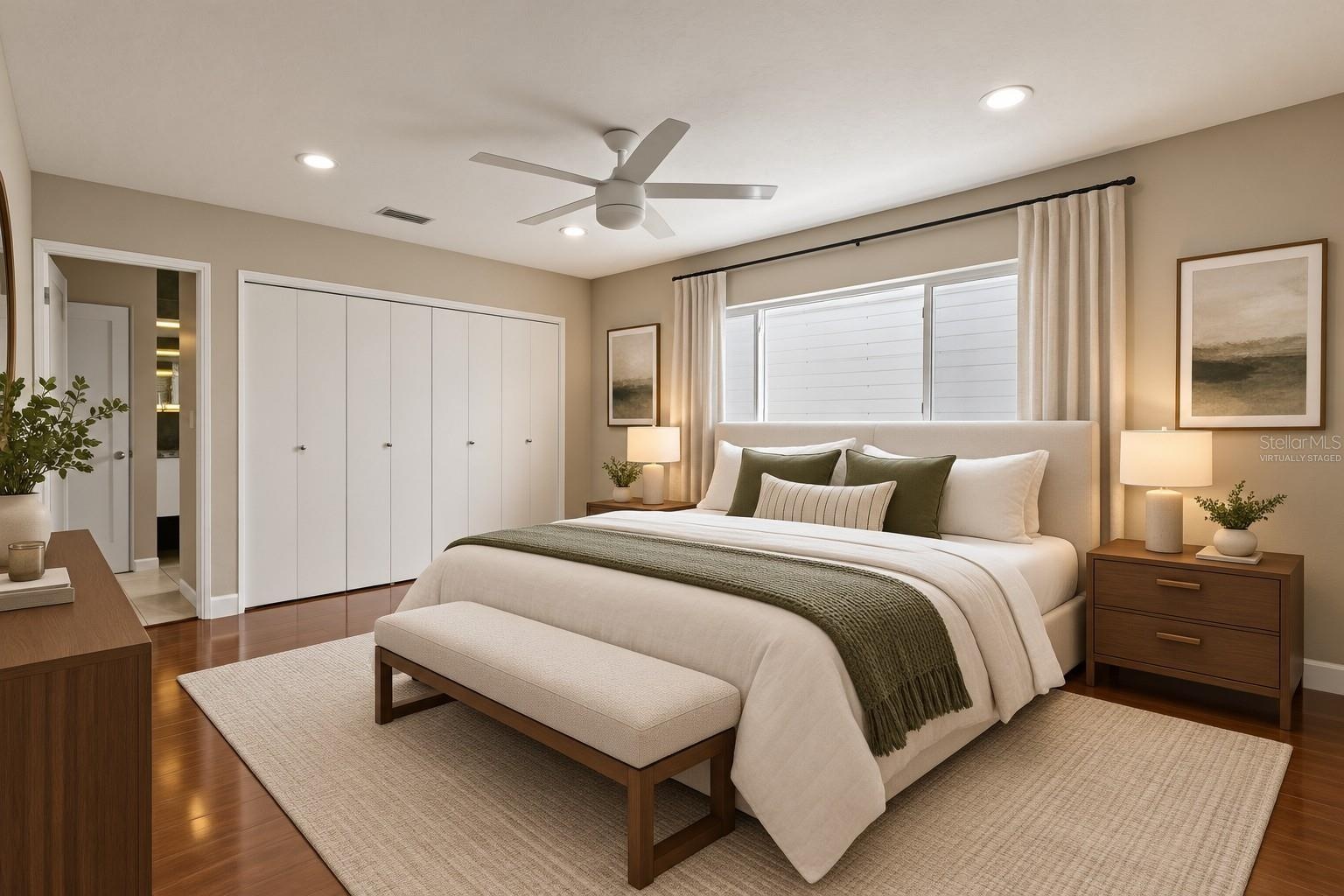 Virtually Staged Primary Bedroom