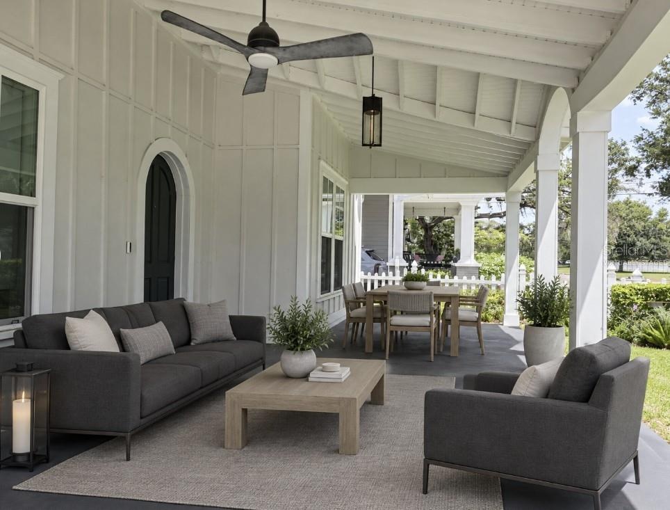 front porch - virtually staged